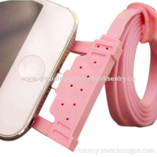 3-in-1 Charging and Sync Data USB Cable with Mobile Phone Holder for Smartphones